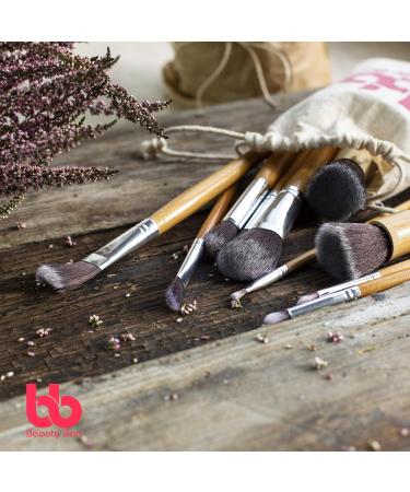 Professional Makeup Brush Set - 11 Beauty Brushes with Travel Bag & Wooden Handles | Beauty Bon Cosmetics - Buy Online on GoSupps.com