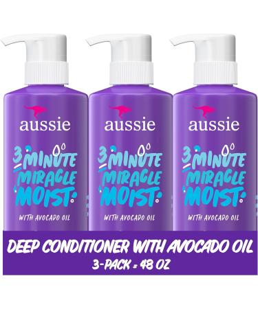 Aussie Total Miracle Shampoo Conditioner and 3 Minute Miracle Treatment Bundle Pack & Deep Conditioner for Dry Hair with Avocado and Jojoba Oil 3 Minute Miracle Moist Paraben Fr - Buy Online on GoSupps.com