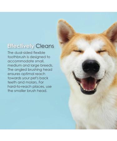 Dual Ended Toothbrush for Dogs & Cats - Ergonomic Design Flexible Neck Controls Tartar & Plaque Reduces Bad Breath - Buy Online on GoSupps.com