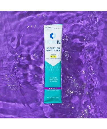 Liquid I.V. Hydration Multiplier - Acai Berry Electrolyte Drink Mix | 16 Packets - Buy Online on GoSupps.com