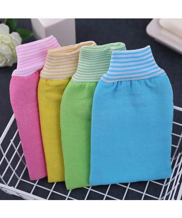 Exfoliating Bath Gloves for Body Scrub 5 PACK Women Exfoliator Scrubber Shower Mitt Removing Dead Skin Hammam Towel - PINK 9.4 Inch x 5.1 Inch Pink - Buy Online on GoSupps.com