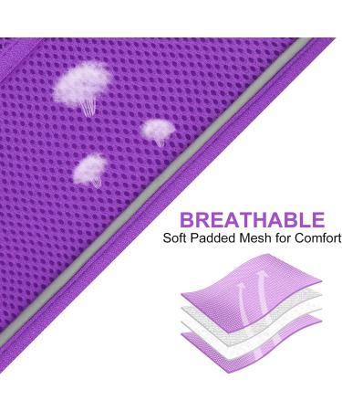 Joyal Reflective Soft Padded Dog Dishes - Air-Mesh Breathable for Small & Medium Dogs | Purple L (47-55cm) - Buy Online on GoSupps.com