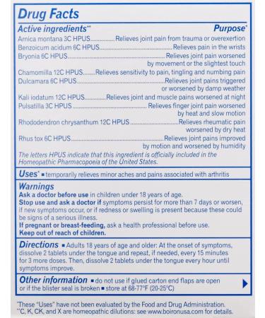 Boiron Arnicare Arthritis - Homeopathic Tablets for Arthritis Relief, 60 Count - Buy Online on GoSupps.com