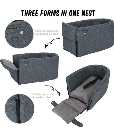 Cathpetic Dog Car Seat - Portable Washable Cat Booster Seat with Safety Tethers - Buy Online on GoSupps.com