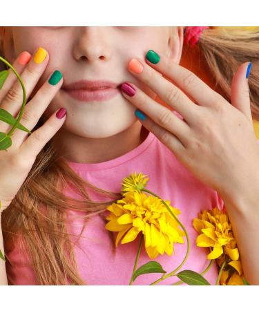600 Kids Natural Acrylic False Nail Tips - Short Full Cover Fake Nails for Girls - 10 Sizes (Clear) - Buy Online on GoSupps.com