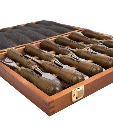 IMOTECHOM 12-Pieces Woodworking Wood Carving Tools Chisel Set with Wooden Box  Razor Sharp CR-V 60 Steel Blades 12-Pieces Carving Chisel - Buy Online on GoSupps.com