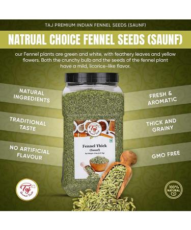Taj Premium Indian Fennel Powder - 5 Pounds Jar | Saunf Ground Spice - Buy Online on GoSupps.com