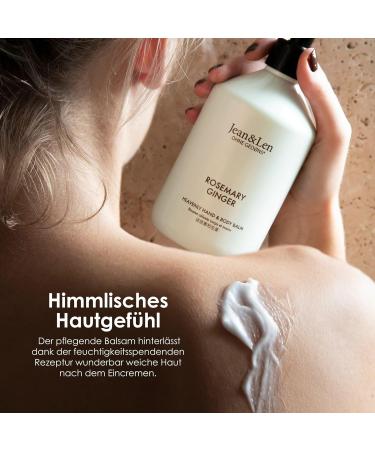 Jean & Len Heavenly Hand & Body Balm - Rosemary & Ginger - Organic Argan Oil & Shea Butter - Paraben & Silicone Free - 500ml - Buy Online on GoSupps.com