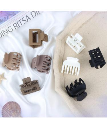 VRbeatter Small Square Hair Claw Clips 1.6 Inch - 8 Pack Neutral Color Hair Accessories for Thin Hair - Matte Non-slip Design for Women and Girls - Buy Online on GoSupps.com