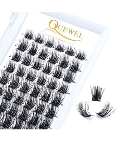 Eyelashes Individual QueWEL Individual eyelashes lashes curl mix8-16 eyelash segments wide foundation individual eyelashes for eyes make-up diy eyelash extensions (of course 03-c-mix) 1 piece (1 Pack) natural 03-c-mix 8-16mm