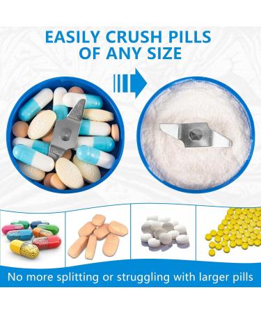 Compact Electric Pill Crusher Grinder by Pill Mill - Fine Powder Electronic Pulverizer for Medication & Vitamins - Travel-Friendly Design with Brush - Buy Online on GoSupps.com