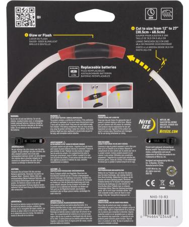 NiteHowl LED Safety Chain - Classic Adjustable Red | Enhance Night Visibility & Safety - Buy Online on GoSupps.com