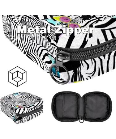 Portable Women's Binding-Storage Bags for Menstrual Cups & Pads | Zebra Print | Ideal for Teens & First Period Essentials - Buy Online on GoSupps.com