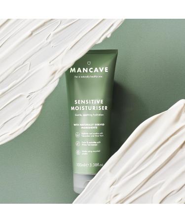 ManCave Sensitive Skin & Body Gift Set Face Wash Moisturiser Shower Gel Dermatologically Tested Natural Formulations Ideal for Travel Vegan Made in England - Buy Online on GoSupps.com