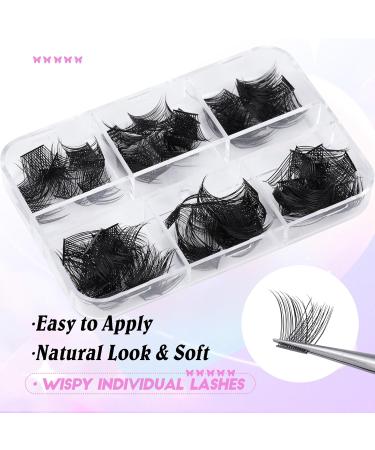 Lash Clusters 72Pcs Eyelash Extension Individual Volume Lashes 10-12-14-16MM D Curl DIY Fluffy Extension by JIMIRE - Cluster Lashes in Boxes - Buy Online on GoSupps.com