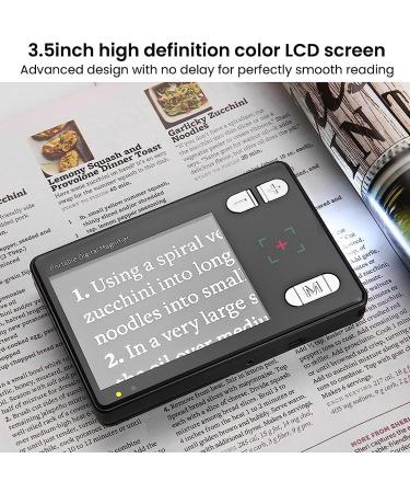 3.5 Inch Handheld Electronic Magnifier Video Magnifier 2X-32X Times Zoom Support Portable Electronic Video Magnifier for Assisted Reading - Buy Online on GoSupps.com