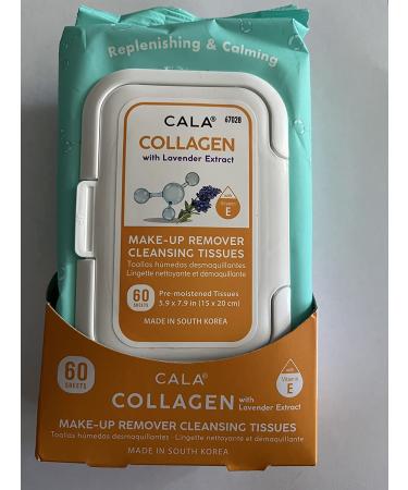 Cala Collagen Makeup Remover Cleansing Tissues with Lavender Extract - Buy Online on GoSupps.com