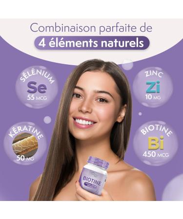 VitaminPure - Biotine Cheveux avec K ratine Zinc et S l nium 400 Micro-Comprim s avec Vitamine B7 - Compl ment Alimentaire pour Femmes et Hommes - Cure Plus de 13 Mois - Buy Online on GoSupps.com