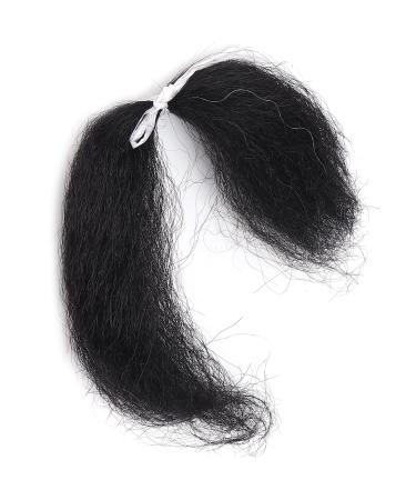 8g Reusable Fake Face Beard Mustache Simulation Film Makeup Special Effect False Beard for Costume Halloween Party Supplies(black)