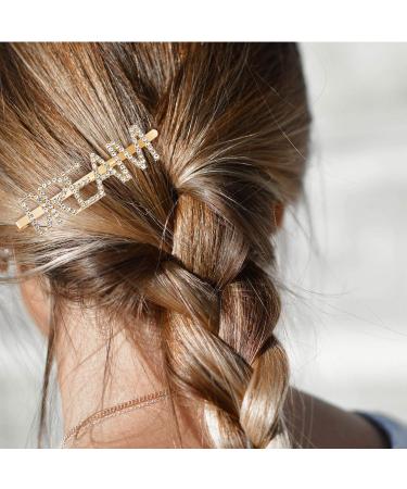 15 Pieces Glitter Rhinestone Letter Hair Pins for Women - Stylish Barrettes for Girls - Buy Online on GoSupps.com