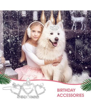 Buy Cobee Bling Dog Crown Hair Accessories | 4-Piece Rhinestone Dog & Cat Hair Clips - International Shipping Available - Buy Online on GoSupps.com