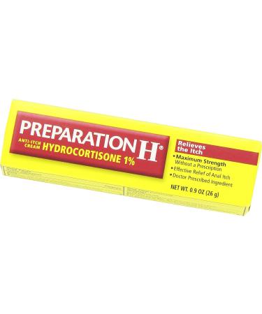 Preparation H Anti-Itch Hemorrhoid Treatment Cream - 1% Hydrocortisone for Maximum Relief (0.9 oz) - Buy Online on GoSupps.com