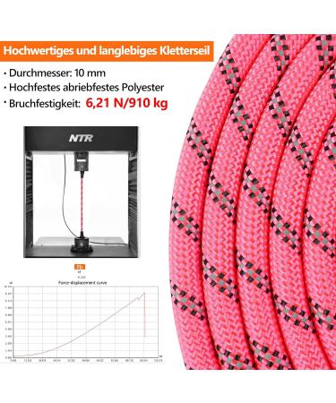 X XBen 8m Thick Dog Leash - Comfortable Padded Handle Lockable Carabiner Ideal for Small & Medium Dogs | Perfect Training & Running Line - Pink - Buy Online on GoSupps.com