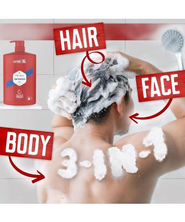 Old Spice Whitewater Shower Gel Men 1000ml 3-in-1 Shampoo Body Wash Face Wash VALUE PACK 1L With Pump - Amber Sandalwood & Citrus - Buy Online on GoSupps.com
