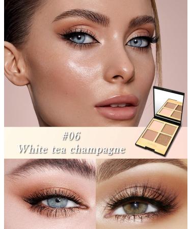  LYSdefeu Gothic Eyeshadow Palette 4 Colors Nude Rose Gold Brown Nude Natural Neutral with Mirror Velvet Texture Long Lasting Travel Size Perfect Makeup for Women -06 - Buy Online on GoSupps.com