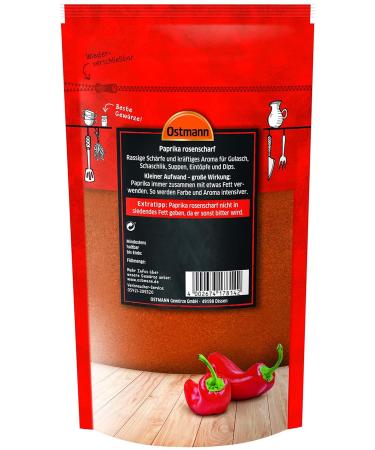 Ostmann Paprika Rosenschaft 250g | Fiery Sharp Ground Pepper Spice for Dips Vegetables & Meat - Buy Online on GoSupps.com