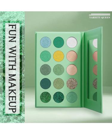 OKENTEN 15 Color Green Eyeshadow Palette - Vegan & Long Lasting Halloween Makeup - Buy Online on GoSupps.com
