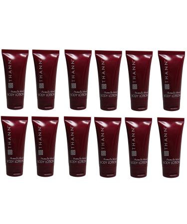Thann Aromatic Wood Body Lotion lot of 12 Each 0.75oz Bottles. Total of 9oz