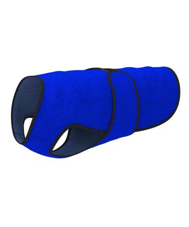 DOGZSTUFF Dog Cooling Vest. Lightweight Jacket with Evaporative Cool Microfiber Technology UV Protection Shirt for Beach Sizing for Small Medium and Large Dogs (L Dark Blue) Dark Blue Large