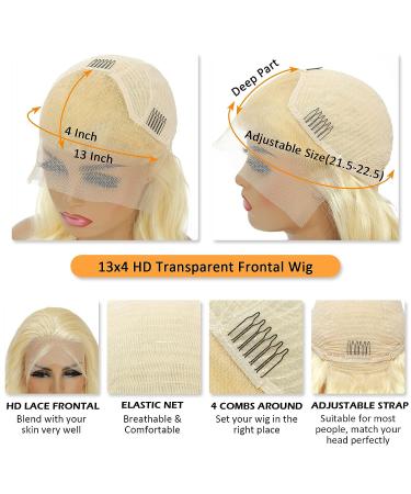 SEEMOR 613 Body Wave Blonde Lace Front Wig 20 180% Density | HD Lace Frontal Wig Pre Plucked | 12A Brazilian Honey Blonde Human Hair - Buy Online on GoSupps.com