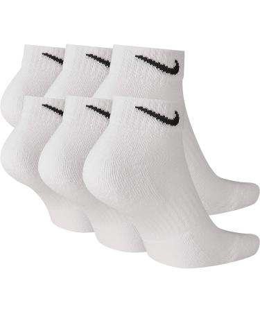 Nike Everyday Cushion Low Training Socks - White/Black (Large) | High Performance Comfort - Buy Online on GoSupps.com