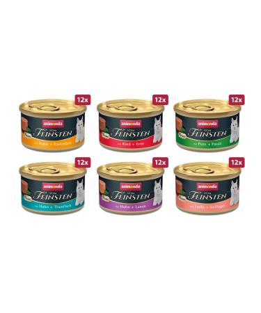 animonda vom Feinsten Mousse wet cat food wet cat food for adult cats sugar-free mousse variety 1 x 72 x 85 g