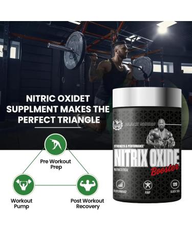 Dexter Jackson Black Series Nitric Oxide Booster - Burns Fat & Boosts Metabolism | 60 Tablets | International Shipping Available - Buy Online on GoSupps.com