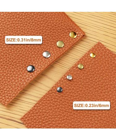 Alritz 480 Sets Double Cap Leather Rivets with Fixing Tools - 4 Colors, 3 Sizes Metal Studs for DIY Leather Craft - Includes Hammer - Buy Online on GoSupps.com