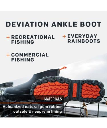 Grundens Men's Deviation 6 Ankle Boot | Durable Waterproof | Dark Slate Size 9 - Buy Online on GoSupps.com