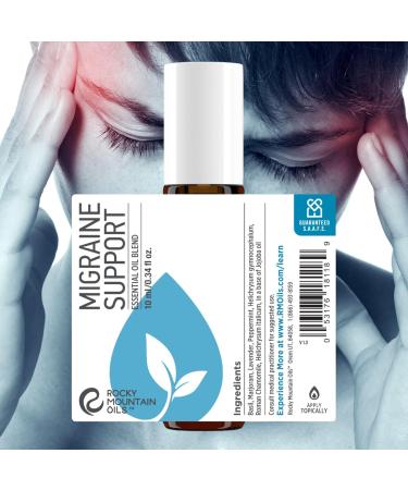 Rocky Mountain Oils Migraine Support 100% Pure & Natural Essential Oils | 10 ml Fast International Shipping - Buy Online on GoSupps.com