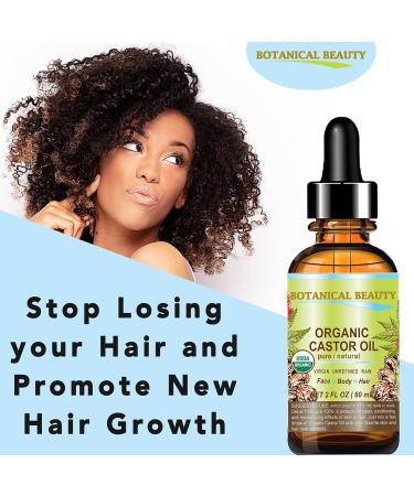Botanical Beauty Organic Castor Oil 100% Pure Natural Cold Pressed Carrier Oil 1 Fl.oz.- 30 ml. for Face Skin Hair Lashes Brows Nails. - Buy Online on GoSupps.com