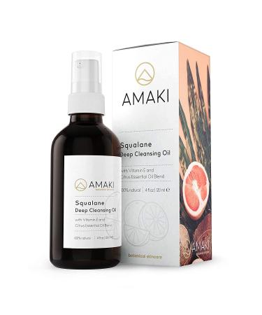 Amaki Deep Cleansing Oil & Makeup Remover with Squalane (Citrus Blend) | Organic Women's Gift - Buy Online on GoSupps.com
