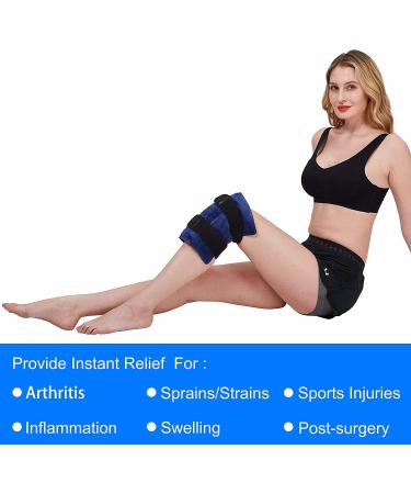 Koo-Care Knee Ice Pack for Injuries - Reusable Gel Wrap for Pain Relief & Swelling - Hot Cold Compress for Arthritis, Meniscus Tear, Sprains, ACL, Knee Replacement - Post-Surgery Therapy (Navy) - Buy Online on GoSupps.com