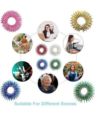 36 Piece Acupressure Rings Set - Anti-Stress Massage Finger Rings for Concentration & Relief - Buy Online on GoSupps.com