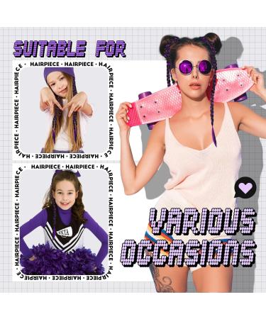 Dreamlover Braiding Hair Extensions for Women Girls Hair Accessories Coloured Hair Extensions Black and Purple 2 Pieces Black and Pupple - Buy Online on GoSupps.com