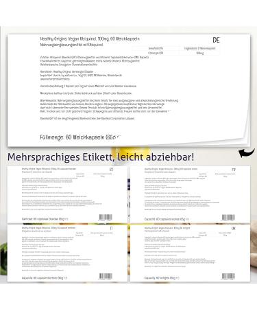 Healthy Origins Vegan Ubiquinol 100mg - High Dose Gluten-Free Non-GMO 60 Vegan Soft Capsules - Lab Tested Antioxidant Support - Buy Online on GoSupps.com