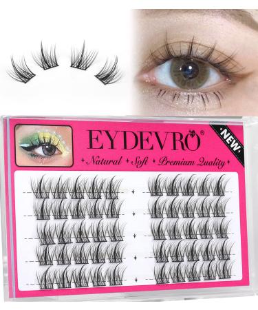 Manga Lashes Cluster Korean Makeup Eyelashes Natural Individual False Eyelashes Spiky Anime Mink Bottom Eye Lashes Pack by EYDEVRO (50 Clusters) 07D