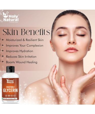 Buy Holy Natural Organic Vegetable Glycerin 300ml - USDA Certified Non-GMO Kosher Food & Cosmetic Grade for Skin Hair Crafts & Soap - Buy Online on GoSupps.com