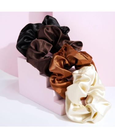 Brushworks Satin Nude Hair Tie - Luxurious Non-Damaging Hair Accessories for Effortless Style - Buy Online on GoSupps.com