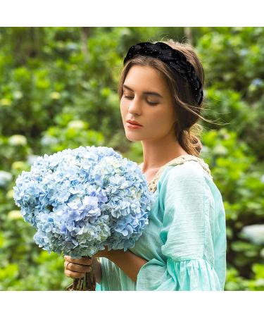 Clinity Vintage Padded Hair Band Headband for Women & Girls Black Dotted Rockabilly Fashion Hair Accessories - Buy Online on GoSupps.com